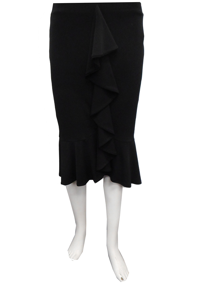 BLACK - Olivia frill skirt