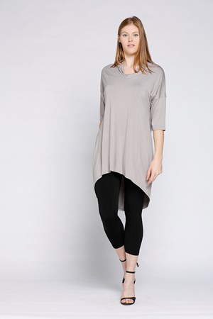Bamboo Cowl Neck High Low Tunic CLICK TO SEE COLOURS AVAILABLE