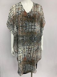 Printed Chiffon Overlay Dress SNAKE PRINT