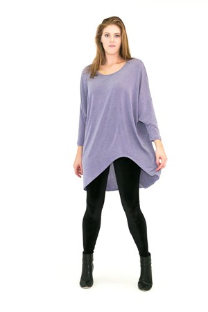 High Low Woolly Knit Jumper LILAC