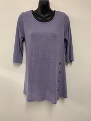Suzie Knit Top with button detail LILAC