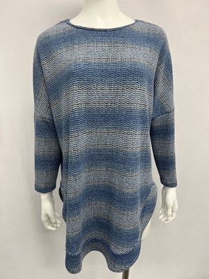 Woolly Knit Jumper BLUE/GREY