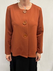 Ponte Jacket with buttons RUST