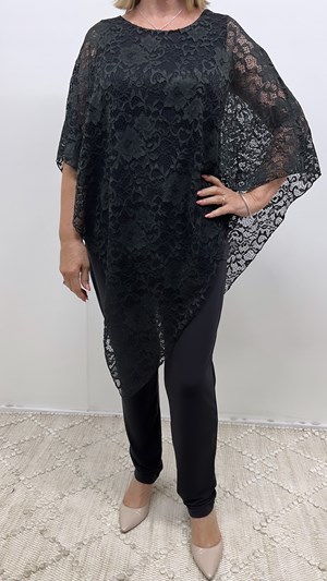 Lace Overlay Top BLACK