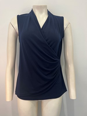 Faux Wrap Singlet NAVY