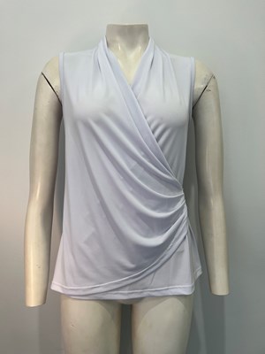 Faux Wrap Singlet WHITE