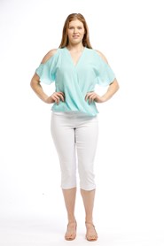 MINT - Robyn cross front blouse