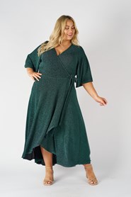 Sparkle Knit Wrap Dress