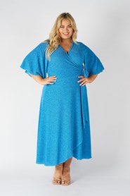 Sparkle Knit Wrap Dress