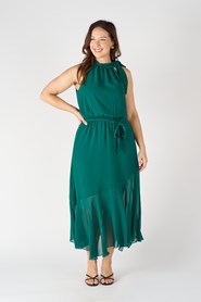 Chiffon Dress w/tie neck