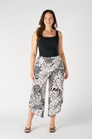 Printed Soft Knit Wrap Pant