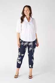 Navy Floral Print Pant