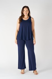 Soft knit wide leg pants