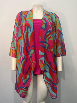 Printed Chiffon Jacket MULTI