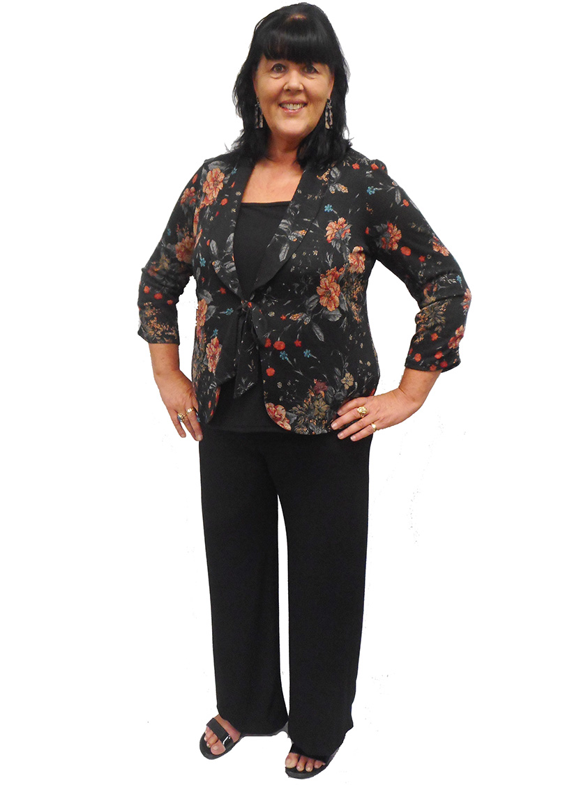 Elle printed tie jacket