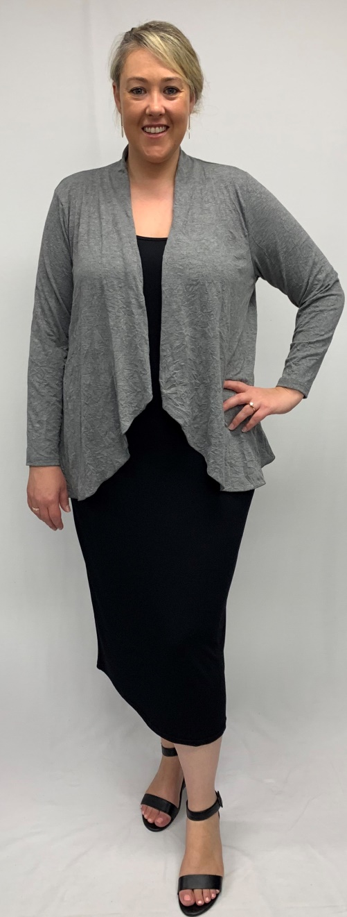 RTM 2532 GREY Crushed Knit Jacket