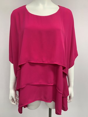 LIMITED Triple Layered Top HOT PINK