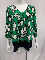 Julie Soft Knit Printed Overly Top