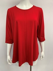DONNA DETAILED FRONT TOP BAMBOO RED