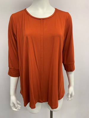 DONNA DETAILED FRONT TOP BAMBOO RUST