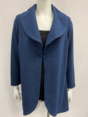 Julia Woolly Knit Jacket can be worn open or closed NAVY