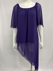 Margo Off Shoulder Top - can be worn off or on the shoulder PURPLE