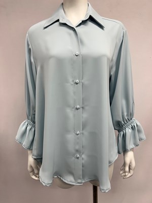 Silk Feel Top w/buttons BABY BLUE