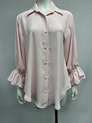 Silk Feel Top w/buttons BABY PINK