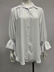Silk Feel Top w/buttons WHITE