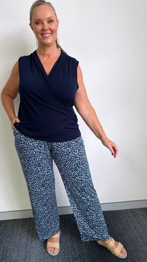 Soft Knit Pull On Pant BLUE PRINT