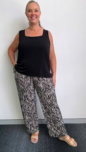 Soft Knit Pull On Pant ANIMAL PRINT